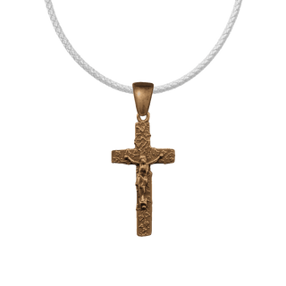 Vintage Bronze Ivy-Covered Crucifix