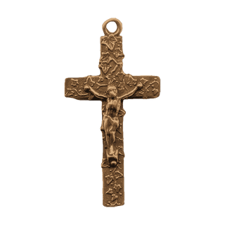 Vintage Bronze Ivy-Covered Crucifix
