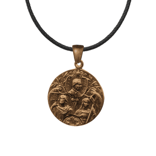 Vintage Bronze Pope Pius X and the Vision of Constantine