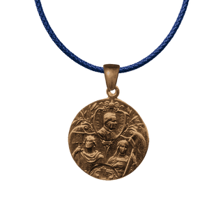 Vintage Bronze Pope Pius X and the Vision of Constantine