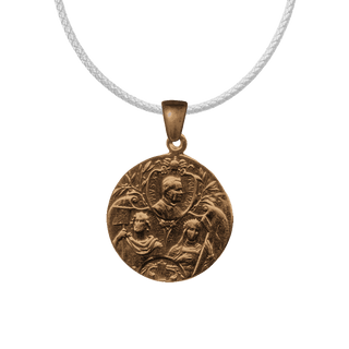 Vintage Bronze Pope Pius X and the Vision of Constantine