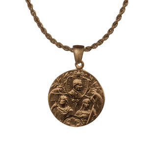 Vintage Bronze Pope Pius X and the Vision of Constantine