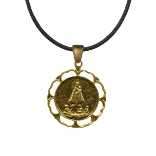 Vintage Yellow Bronze Our Lady of Charity of El Cobre Medal