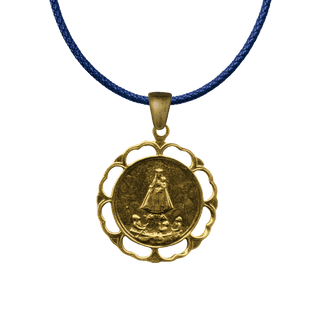 Vintage Yellow Bronze Our Lady of Charity of El Cobre Medal