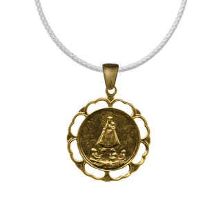 Vintage Yellow Bronze Our Lady of Charity of El Cobre Medal