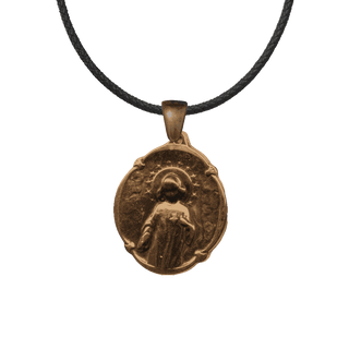 Vintage Bronze La Virgen Niña Presentation Medal