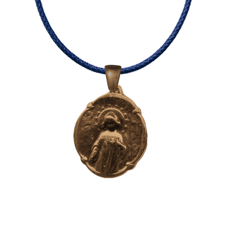 Vintage Bronze La Virgen Niña Presentation Medal