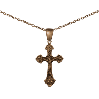 Vintage Bronze Crucifix with the Tools of the Passion