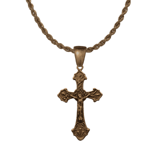 Vintage Bronze Crucifix with the Tools of the Passion