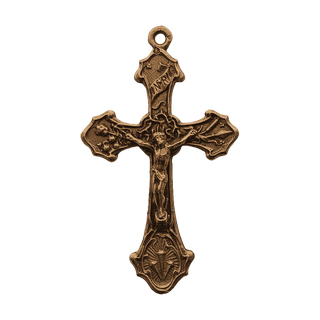 Vintage Bronze Crucifix with the Tools of the Passion