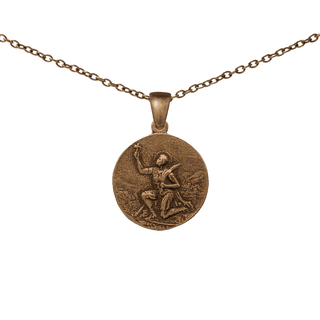 Vintage Bronze St. Expeditus Medal with Raised Cross