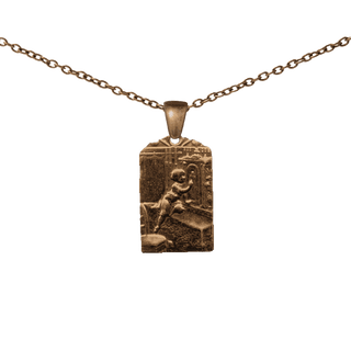 Vintage Bronze Child at the Niche Medal