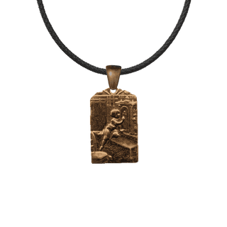 Vintage Bronze Child at the Niche Medal