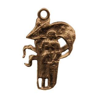 Vintage Bronze St. Joan with Banner