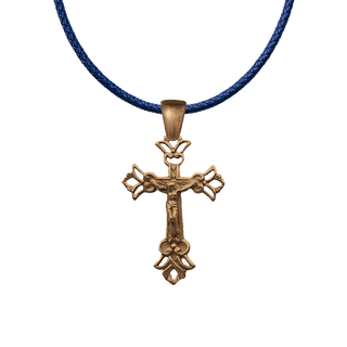 Vintage Bronze Delicate Two-Sided Crucifix
