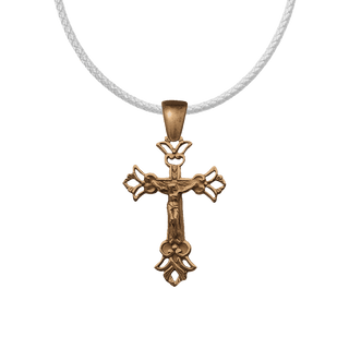 Vintage Bronze Delicate Two-Sided Crucifix