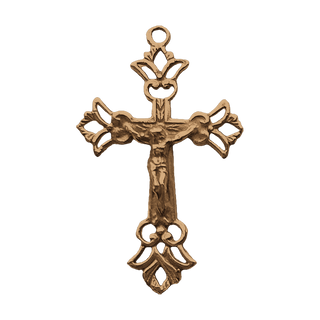 Vintage Bronze Delicate Two-Sided Crucifix