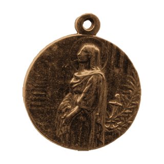 Vintage Bronze St. Philomena Medal with Palm