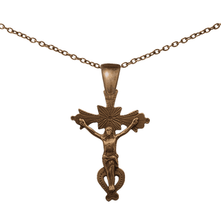 Vintage Bronze Old Colonial Spanish Crucifix