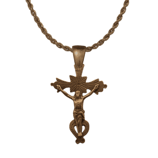 Vintage Bronze Old Colonial Spanish Crucifix
