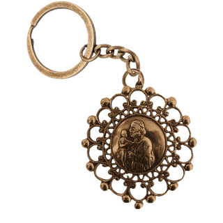 Vintage Bronze St. Anthony and the Child Medallion