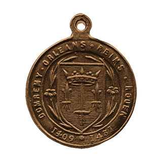 Vintage Bronze Joan of Arc on Horseback — reverse