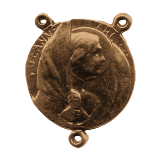 Vintage Bronze Joan of Arc Rosary Center, Reims