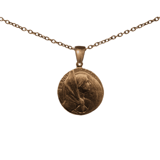 Vintage Bronze Joan of Arc Medal, Reims