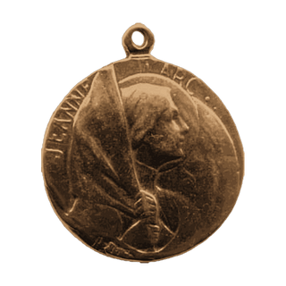 Vintage Bronze Joan of Arc Medal, Reims