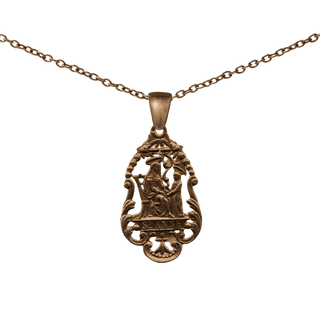 Vintage Bronze St. Anne Teaching the Virgin