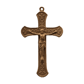 Vintage Bronze Immaculate Conception Crucifix