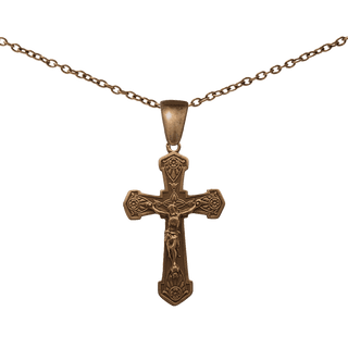 Vintage Bronze Shield-Arm Crucifix