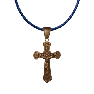 Vintage Bronze Shield-Arm Crucifix