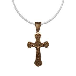 Vintage Bronze Shield-Arm Crucifix