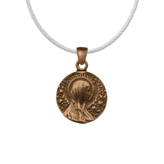Vintage Bronze Rosa Mystica Medal with Basilica