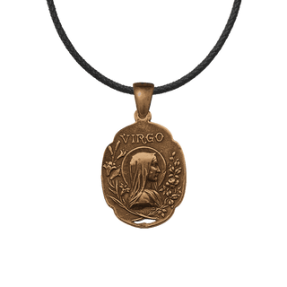 Vintage Bronze Virgo Medal with Lourdes Grotto