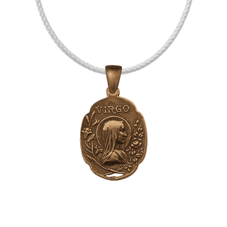 Vintage Bronze Virgo Medal with Lourdes Grotto