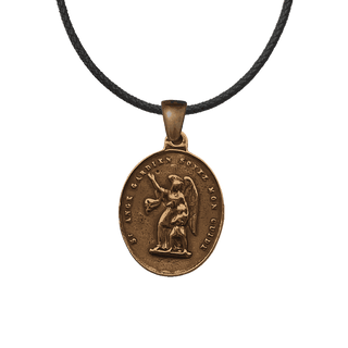 Vintage Bronze Guardian Angel Medal, French Legend