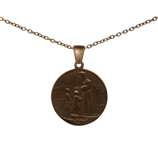 Vintage Bronze Our Lady of La Salette Medal