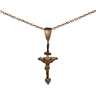 Vintage Bronze Colonial Latin American Child's Crucifix