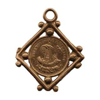 Vintage Bronze St. George Medal, Patron of Travelers — reverse