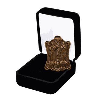 Vintage Bronze Lourdes Indulgenced Prayer Medal