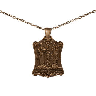 Vintage Bronze Lourdes Indulgenced Prayer Medal