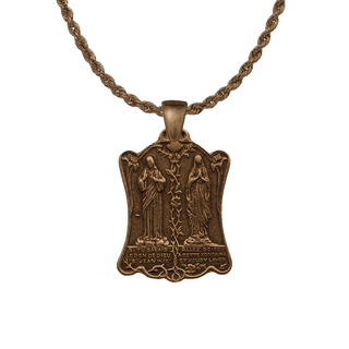 Vintage Bronze Lourdes Indulgenced Prayer Medal