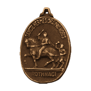 Vintage Bronze St. Hermes Medal, Ronse