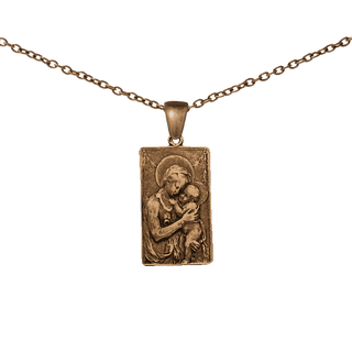 Vintage Bronze Madonna and Child Relief Medal