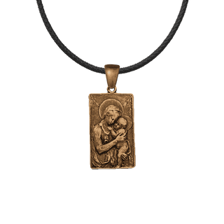 Vintage Bronze Madonna and Child Relief Medal