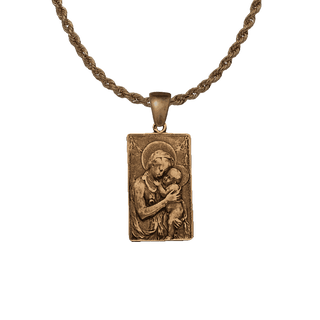 Vintage Bronze Madonna and Child Relief Medal