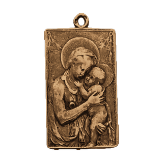 Vintage Bronze Madonna and Child Relief Medal