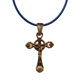 Vintage Bronze Open Scrollwork Crucifix